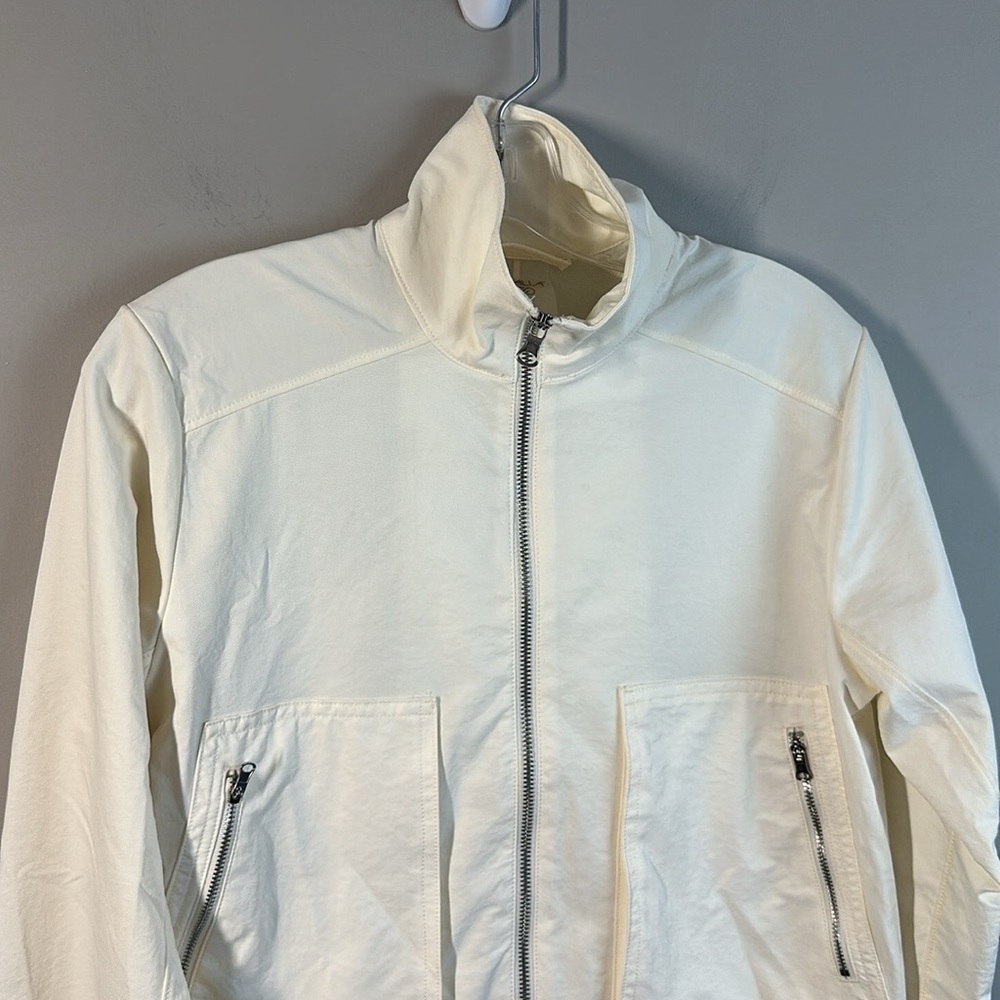 NWT Calia Womens Twill Cargo Jacket Ivory Size XS Mock Neck Athleisure Gym Zip - Picture 6 of 16